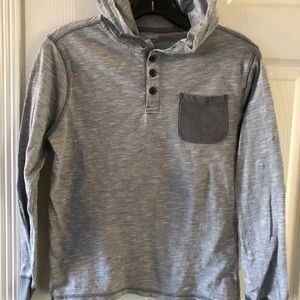 Boys hooded long sleeve shirt.